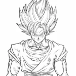 imprimer coloriage Sangoku gratuit