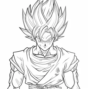 imprimer coloriage Sangoku gratuit