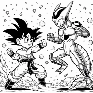 coloriage Sangoku educatif pour enfant