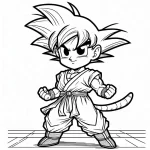 coloriage Sangoku à imprimer pdf gratuit