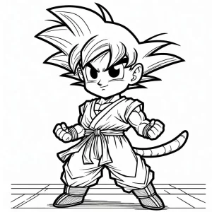 coloriage Sangoku à imprimer pdf gratuit
