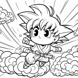 coloriage Sangoku a dessiner en ligne