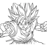 coloriage Sangoku à imprimer pour enfant de 12 ans