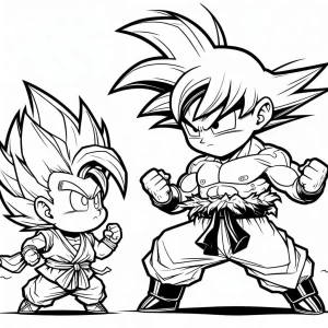 coloriage Sangoku a imprimer gratuitement