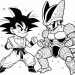 coloriage Sangoku et dessin a imprimer