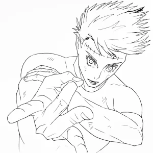 coloriage Satoru Gojo pour enfants à télécharger