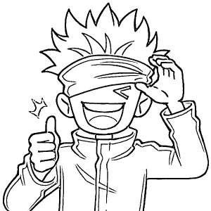 coloriage Satoru Gojo à imprimer pdf