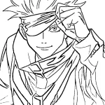 coloriage Satoru Gojo pour enfant de 10 ans