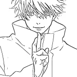 coloriage Satoru Gojo à imprimer pdf gratuit