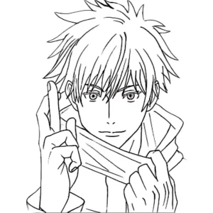 coloriage Satoru Gojo à imprimer pdf