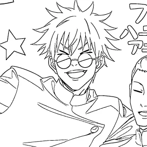 coloriage Satoru Gojo pour enfant de 10 ans