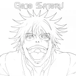 coloriage Satoru Gojo pour bebe a imprimer