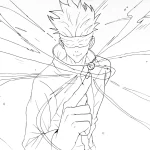 coloriage Satoru Gojo pour enfants à imprimer