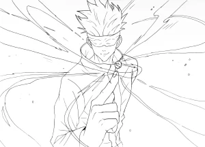 coloriage Satoru Gojo pour enfants à imprimer