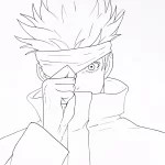 coloriage Satoru Gojo pour enfant de à imprimer