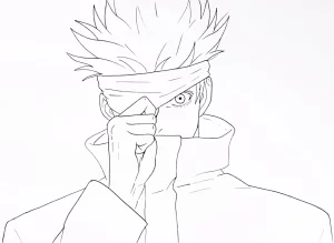coloriage Satoru Gojo pour enfant de à imprimer