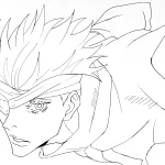 coloriage Satoru Gojo a colorier en ligne