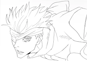 coloriage Satoru Gojo a colorier en ligne