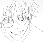 image pour coloriage Satoru Gojo enfant