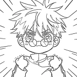 coloriage Satoru Gojo a imprimer