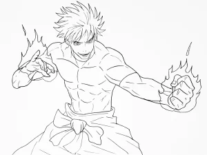 coloriage Satoru Gojo d