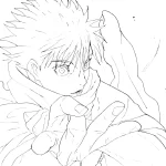 coloriage Satoru Gojo pour bebe a imprimer