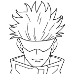 coloriage Satoru Gojo a colorier en ligne gratuitement
