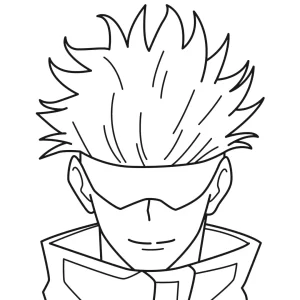 coloriage Satoru Gojo a colorier en ligne gratuitement