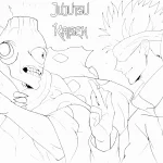 coloriage Satoru Gojo pour enfant de à imprimer