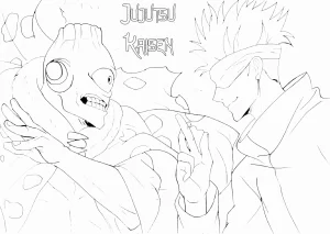 coloriage Satoru Gojo pour enfant de à imprimer