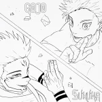 coloriage Satoru Gojo pour enfants à imprimer