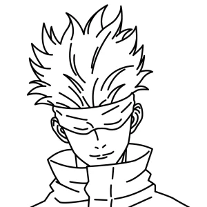 coloriage Satoru Gojo pour enfant a imprimer gratuit