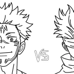 coloriage Satoru Gojo pour bebe a imprimer