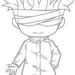 coloriage Satoru Gojo pour enfant à imprimer