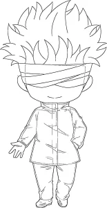 coloriage Satoru Gojo pour enfant à imprimer