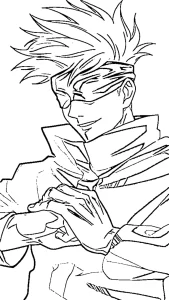 coloriage Satoru Gojo en ligne