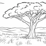 coloriage Savane pour enfants a imprimer