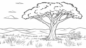 coloriage Savane pour enfants a imprimer