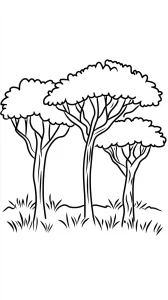 coloriage Savane gratuit a imprimer