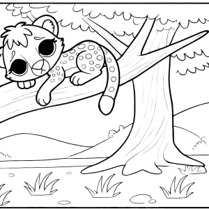 imprimer coloriage Savane pour enfant