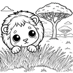 coloriage Savane à imprimer gratuit