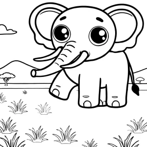coloriage Savane gratuit à imprimer