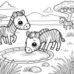coloriage Savane à imprimer pdf gratuit