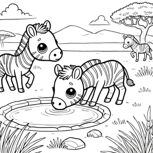 coloriage Savane à imprimer pdf gratuit