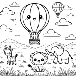 coloriage Savane en ligne pour enfant