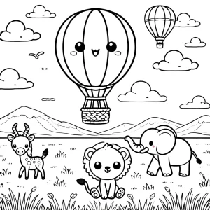 coloriage Savane en ligne pour enfant