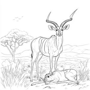coloriage Savane pour enfants