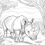 coloriage Savane pour enfant de 6 ans