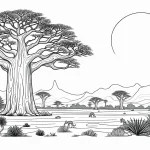 coloriage Savane à imprimer gratuitement