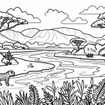 a imprimer coloriage Savane gratuit